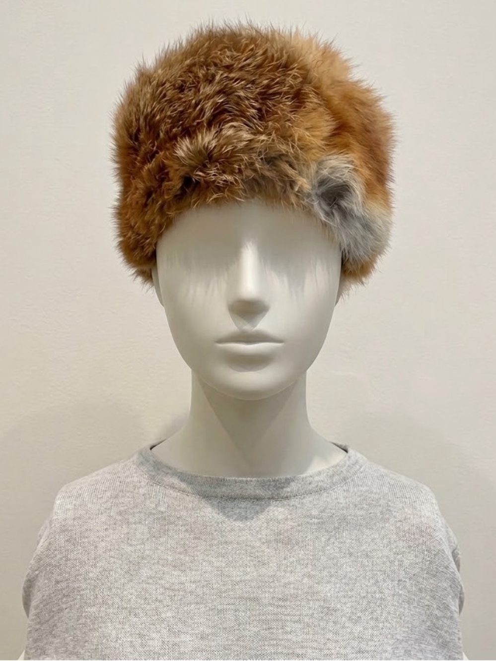 Women’s Vintage Brown Fox Fur Hat